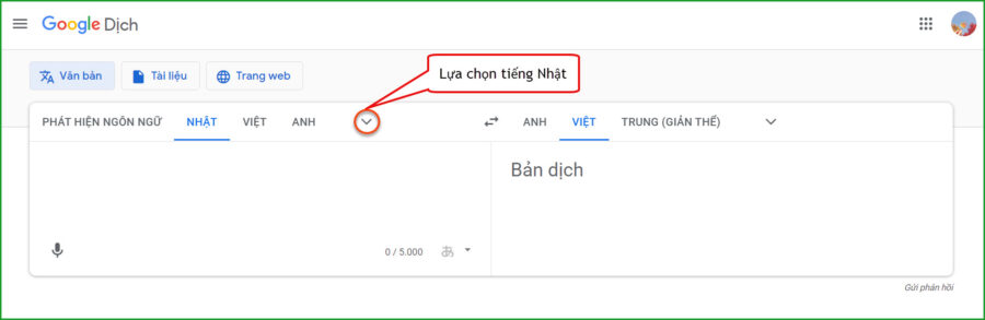 Lua chon dich tieng Nhat 