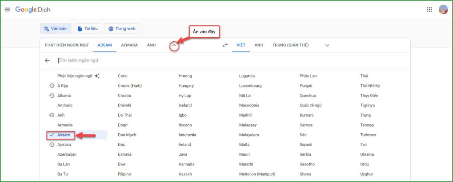 An va chon tieng Assam