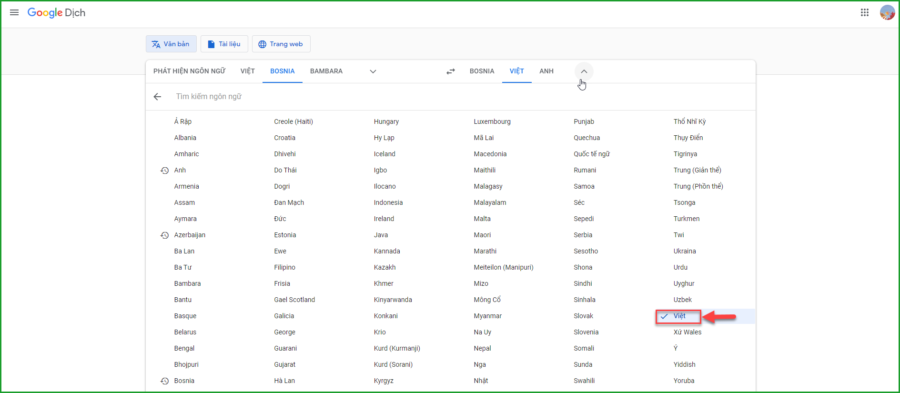 Chon dich sang tieng Viet 