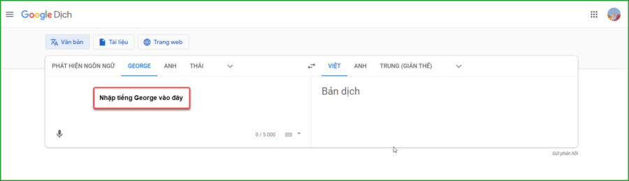 Nhap tieng George de dich 