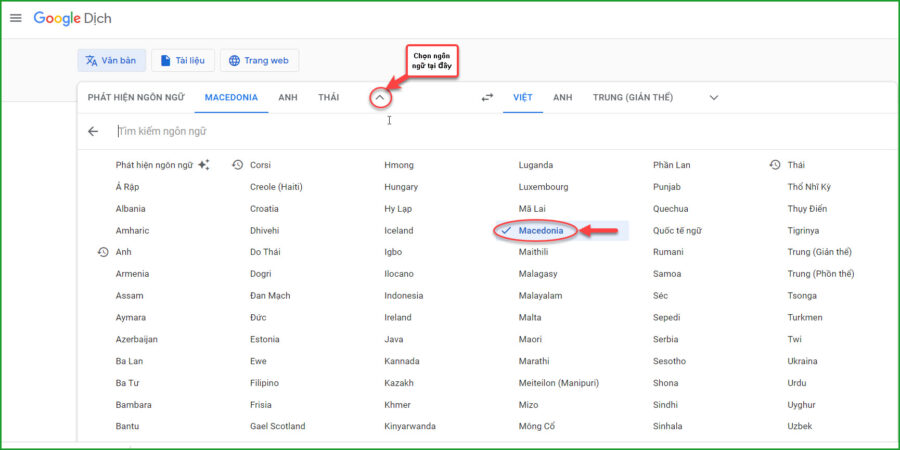 Chon tieng Macedonia de dich 